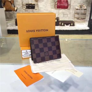 LV Multiple Wallet Damier Ebene Canvas