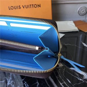 Louis Vuitton Clemence Wallet Damier Ebene Canvas