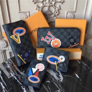 Louis Vuitton Pocket Organiser Damier Graphite Stickers
