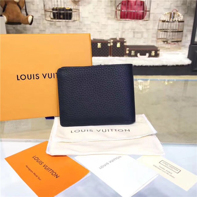 Louis Vuitton Multiple Wallet Taurillon Leather Noir