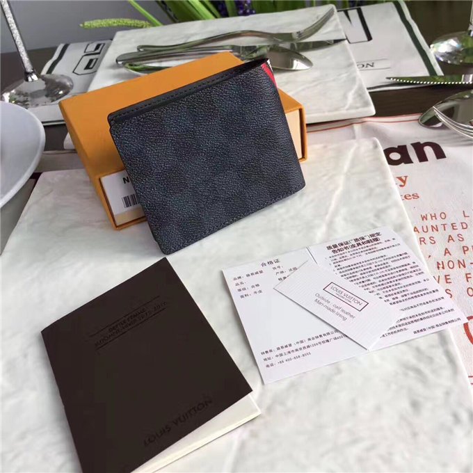 Louis Vuitton Slender Wallet Damier Cobalt LV Cup Rouge