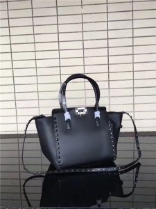 Valentino Rockstud Small Handbag Black/Ruthenium