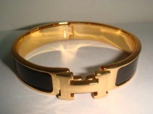 Hermes Thin Enamel Bracelet (Varied Colors)