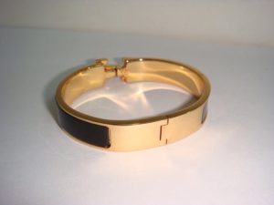 Hermes Thin Enamel Bracelet (Varied Colors)