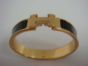 Hermes Thin Enamel Bracelet (Varied Colors)