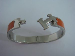 Hermes Thin Enamel Bracelet (Varied Colors)