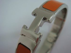 Hermes Thin Enamel Bracelet (Varied Colors)