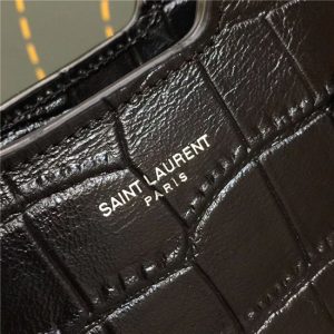Yves Saint Laurent Small Cabas YSL Bag Crocodile Embossed (Varied Colors)