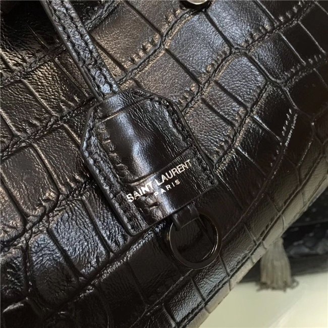 Yves Saint Laurent Small Cabas YSL Bag Crocodile Embossed (Varied Colors)