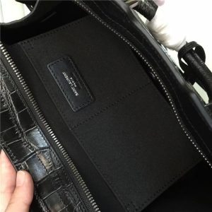 Yves Saint Laurent Small Cabas YSL Bag Crocodile Embossed (Varied Colors)
