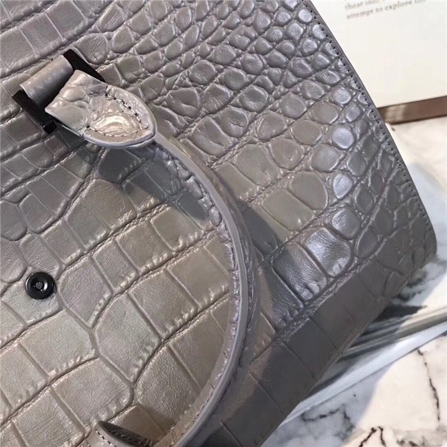 Yves Saint Laurent Small Cabas YSL Bag Crocodile Embossed (Varied Colors)