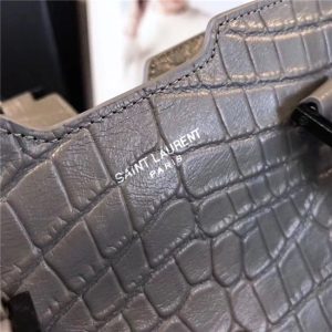 Yves Saint Laurent Small Cabas YSL Bag Crocodile Embossed (Varied Colors)
