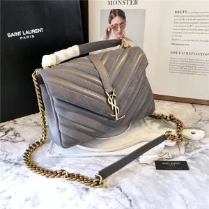 Yves Saint Laurent Medium Quilted Leather & Suede Shoulder Bag (Varied Colors)