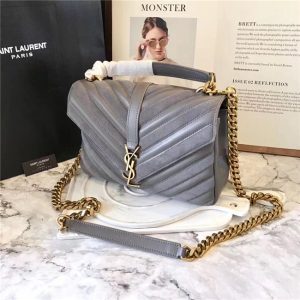 Yves Saint Laurent Medium Quilted Leather & Suede Shoulder Bag (Varied Colors)