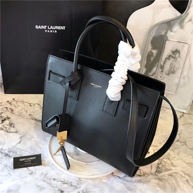 Yves Saint Laurent Classic Baby SAC DE JOUR Black Leather