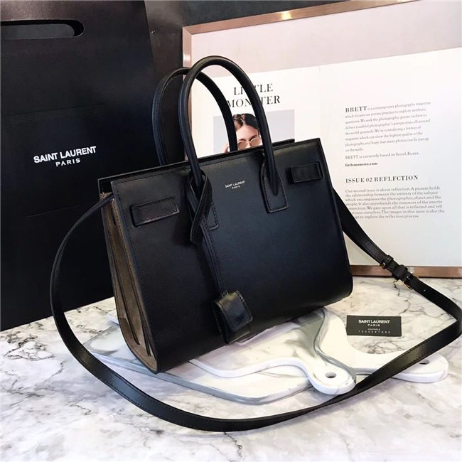 Yves Saint Laurent Classic Baby SAC DE JOUR Black Leather