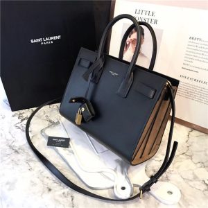Yves Saint Laurent Classic Baby SAC DE JOUR Black Leather