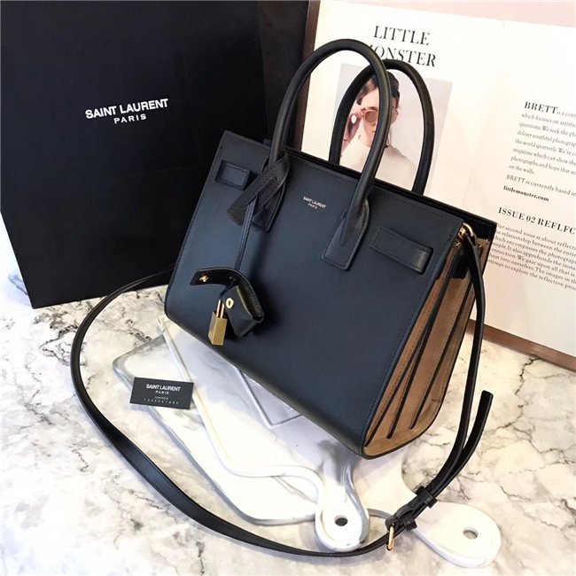 Yves Saint Laurent Classic Baby SAC DE JOUR Black Leather