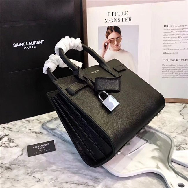 Yves Saint Laurent Classic Nano SAC DE JOUR Black Grained Leather