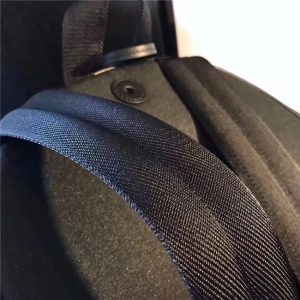 Yves Saint Laurent City Backpack With Pocket Patch Black Twill And Leather