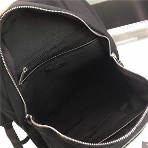 Yves Saint Lautent City Sweet Dreams Backpack With Pocket Patch Black Twill And Leather