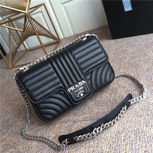 Prada Diagramme Leather Shoulder Bag (Varied Colors)