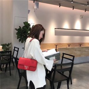 Prada Diagramme Leather Shoulder Bag (Varied Colors)