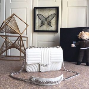 Prada Diagramme Leather Shoulder Bag (Varied Colors)