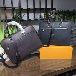 Louis Vuitton Canyon Biefriefcase Blue Marine