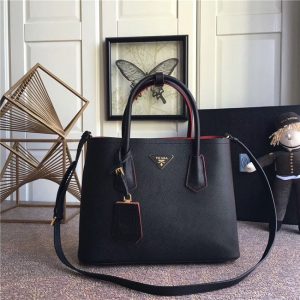 Prada Double Textured-leather Tote (Varied Colors)