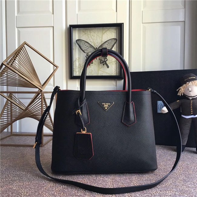 Prada Double Textured-leather Tote (Varied Colors)