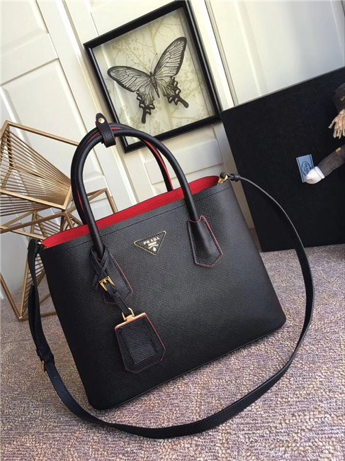 Prada Double Textured-leather Tote (Varied Colors)