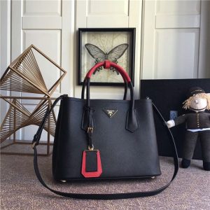 Prada Double Textured-leather Tote (Varied Colors)