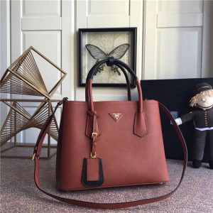 Prada Double Textured-leather Tote (Varied Colors)