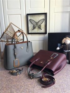 Prada Double Textured-leather Tote (Varied Colors)