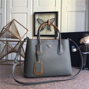 Prada Double Textured-leather Tote (Varied Colors)