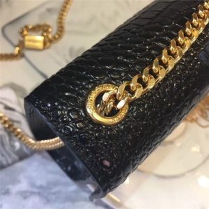 Yves Saint Laurent Medium Kate Tassel Chain Bag Crocodile Embossed Shiny Leather (Varied Colors)