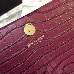 Yves Saint Laurent Medium Kate Tassel Chain Bag Crocodile Embossed Shiny Leather (Varied Colors)