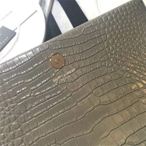 Yves Saint Laurent Medium Kate Tassel Chain Bag Crocodile Embossed Shiny Leather (Varied Colors)