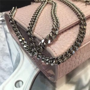 Yves Saint Laurent Medium Kate Tassel Chain Bag Crocodile Embossed Shiny Leather (Varied Colors)
