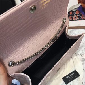 Yves Saint Laurent Medium Kate Tassel Chain Bag Crocodile Embossed Shiny Leather (Varied Colors)