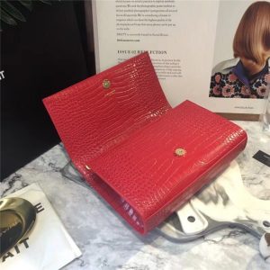 Yves Saint Laurent Medium Kate Tassel Chain Bag Crocodile Embossed Shiny Leather (Varied Colors)