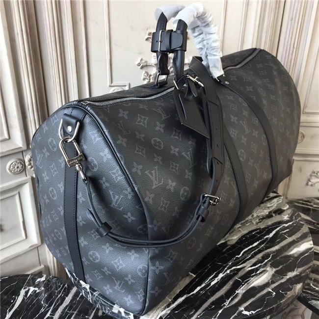 Louis Vuitton Keepall Bandouliere 55 Monogram Eclipse Canvas