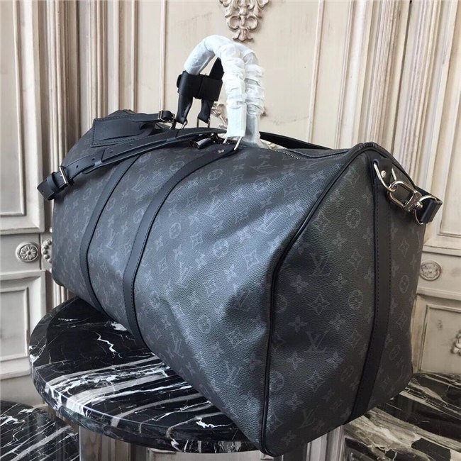 Louis Vuitton Keepall Bandouliere 55 Monogram Eclipse Canvas