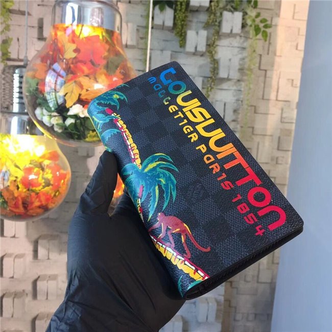 Louis Vuitton Brazza Wallet Damier Cobalt Canvas