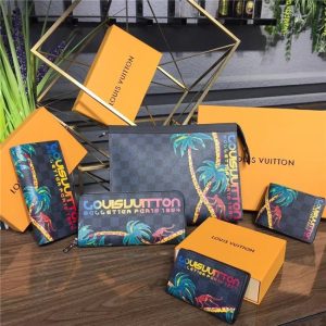 Louis Vuitton Zippy Wallet Vertical Damier Cobalt Canvas