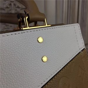 Louis Vuitton Zipped Handbag PM Monogram Empreinte Leather Papyrus Creme