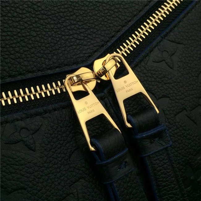 Louis Vuitton Zipped Handbag PM Monogram Empreinte Leather Black