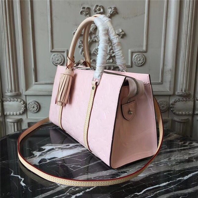 Louis Vuitton Neo Triangle Monogram Embossed Patent Leather Rose Ballerine