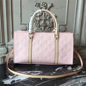 Louis Vuitton Neo Triangle Monogram Embossed Patent Leather Rose Ballerine
